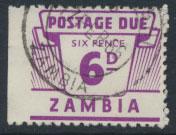 Zambia   Revenue Duty SG D15  6d  Imperforate left margin Used   see scan  