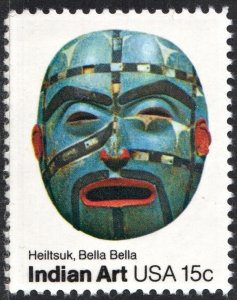 SC#1834 15¢ Indian Masks: Heiltsuk, Bella Bella Tribe Single (1980) MNH