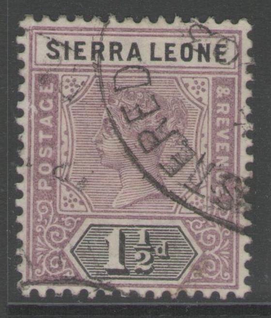 SIERRA LEONE SG43 1897 1½d DULL MAUVE & BLACK USED