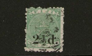 Fiji 1891 Wider Space Between 2 and 1/2 Sc 50a VFU