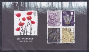 Great Britain 2418 MNH Battle of the Somme 90th Anniversary Souvenir Sheet