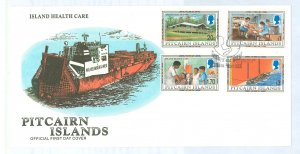 Pitcairn Islands 465-468 1997 Health care (set of four) on an unaddressed cacheted first day cover.