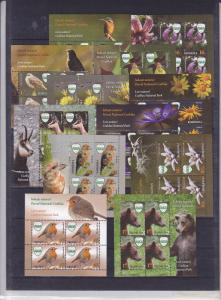 ROMANIA 2016 STAMPS Natural Reservation bear birds flowers MNH sheets fauna