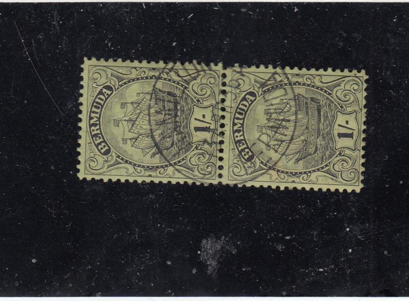 BERMUDA # 93 VF-SON HAMILTON PAIR 1sh CARAVEL'S CAT VALUE $125