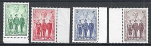 Australia, 1940, Scott #184-187, Mint, Never Hinged, Complete Set