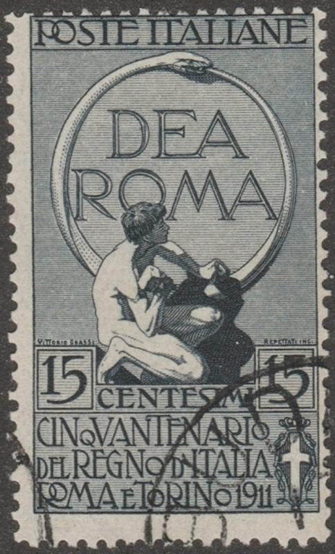 Italy Scott# 122, used, snake nice stamp, #M899