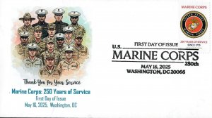 Scott # 6011- FDC - 73c Marine Corps  250 Years of Service - Wally Jr Cachet