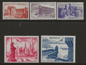 Monaco C16-20 1947 set 5  fvf mint  hinged