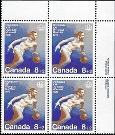 CANADA   #B10 MNH UPPER RIGHT PLATE BLOCK  (2)