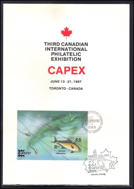 Card 3rd Canadian Int'l Exhibit Grenada Souvenir Sheet BoxCV0189