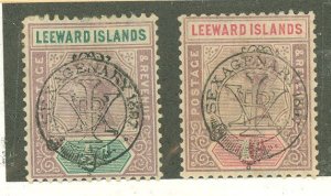 Leeward Islands #9-10 Unused Single (Jubilee) (Queen)