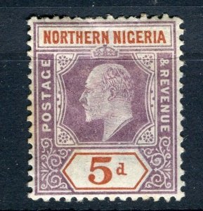 NORTHERN NIGERIA; Early 1900s Ed VII issue Mint hinged 5d. value