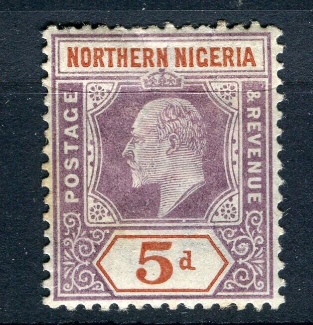 NORTHERN NIGERIA; Early 1900s Ed VII issue Mint hinged 5d. value