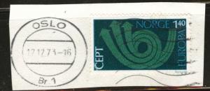 Norway Scott 605 used Europa 1972 stamp
