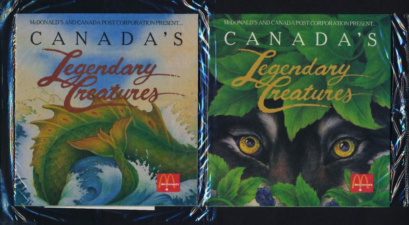 Canada 1289-92 in McDonald's Folders - Legendary Creatures - English Version