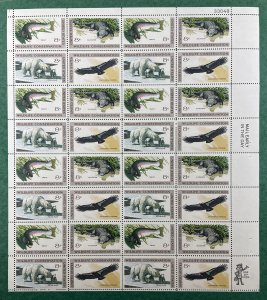 Scott 1427-1430 WILDLIFE CONSERVATION Sheet of 32 US 8¢ Stamps MNH 1972