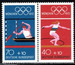 Germany Bund Scott # B490d, B490c, mint nh, se-tenant, Mi # W36