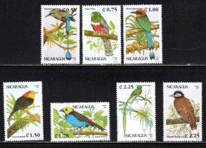 Nicaraqua #1880-86 ~ Cplt Set of 7 ~ Birds ~ Mint, NH