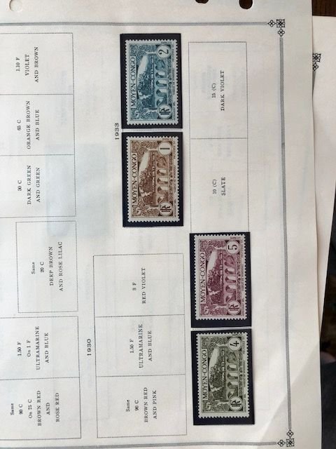 Mexico Middle Congo Monaco Montenegro Prior to 1940 Album Sheets