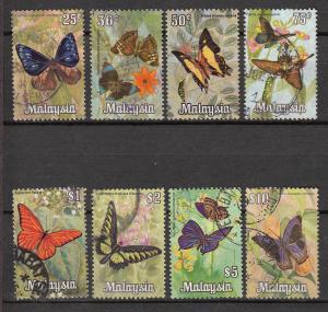 Malaysia 1970 Sc 66-73 Butterflies Used