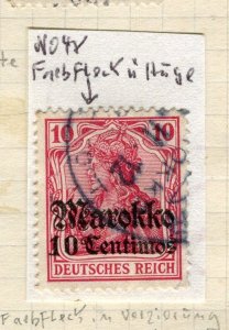 GERMAN COLONIES MAROCCO; 1900s early Germania issue POSTMARK value, TANGER