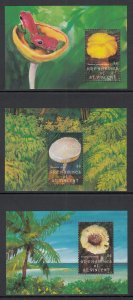 St Vincent Grenadines 879-881 Mushrooms Souvenir Sheets MNH VF