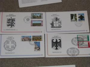 Europa FDC`s, 16 different with description cards