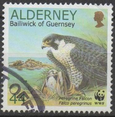 Alderney 2000, 44p Peregrine Falcon, used (B77)