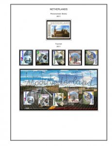 COLOR PRINTED NETHERLANDS 2011-2020 STAMP ALBUM PAGES (159 illustrated pages)