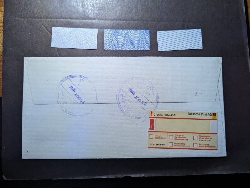 1997 Registered Kuwait Cover Safar to Tuttlingen Germany and 3 Registered Labels