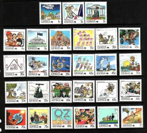 Australia-Sc#1053-78- id12-unused NH set-Cartoons-1988-