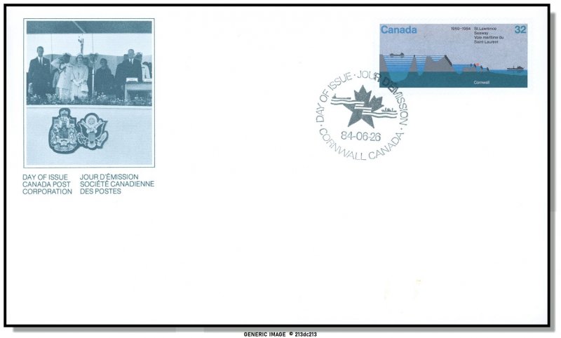 Canada FDC #1015 - Seaway Locks (1984) 32¢