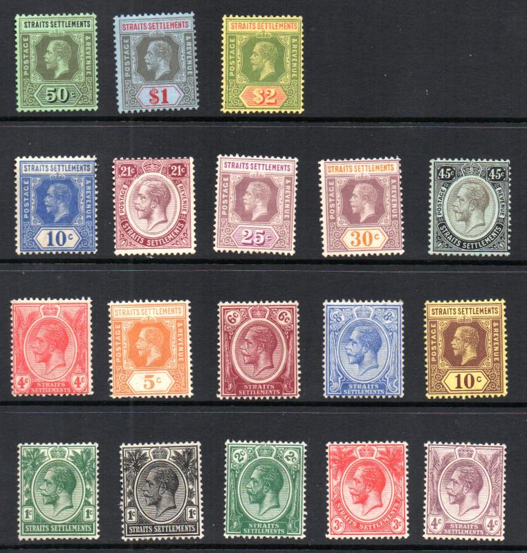 Straits Settlements 149-166 MH