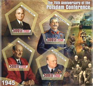 Stamps. Famous people. World war II 2020 year 1+1 sheets perforated