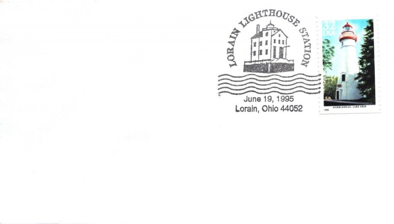 SPECIAL PICTORIAL POSTMARK CANCEL LIGHTHOUSE SERIES LORAIN OHIO 1995