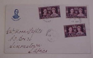 TANGIER KING GEORGE VI FDC ROESLER 1937 MAY 13 TANGIER & MOROCCO CENTIMOS STAMPS