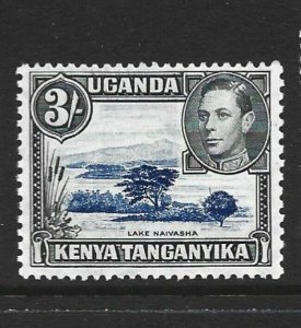 Kenya Uganda and Tanganyika Scott 82a 3-shilling issue variety Unused Hinged