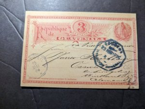 1898 Guatemala Postcard Cover to Oppweil Germany