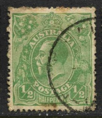 STAMP STATION PERTH Australia #19 KGV Head Used Wmk.9 - CV$1.60