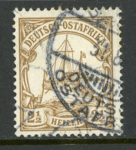 East Africa 1900 Germany 2½ Heller Yacht Ship Unwatermark Scott # 22 VFU X240