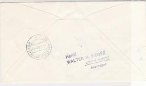 France 1961 1st Flight Paris-Hamburg Lufthansa Slogan Stamps Cover Ref 29362