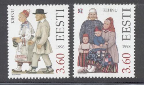 Estonia Sc 347-8 1998 Folk Costumes stamp set mint NH