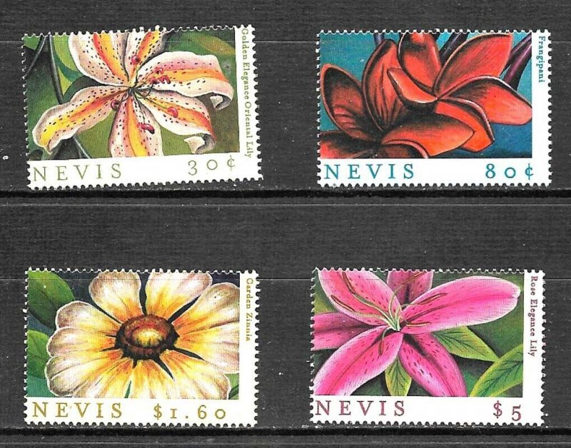 #8041 NEVIS 2010 FLORA FLOWERS ORCHIDS  YV 1445-8 MNH