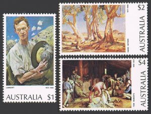 Australia 573,574,576,MNH. Paintings 1974.Hans Heysen,Tom Robert,George Lambert.