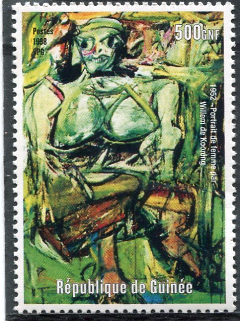 Guinea 1998 WILLEM DE KOONING Paintings 1 value Perforated Mint (NH)