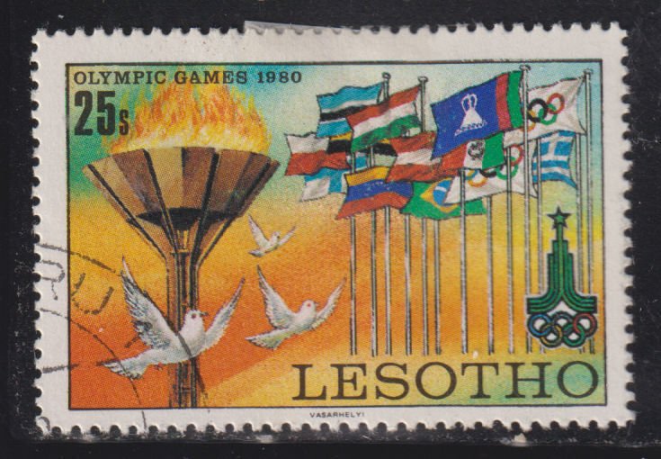 Lesotho 292 Olympic Flags, Moscow 1980