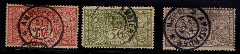 Netherlands Scott B1-B3 Used 1906 semi-postal CTO set