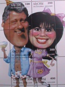 ​RUSSIA AIHCHBI-PRESIDENT  BILL CLINTON & LAWANSKY-MNH SHEET- VERY FINE