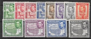 SOMALILAND SG93/104 1938 DEFINITIVE SET MTD MINT (s)