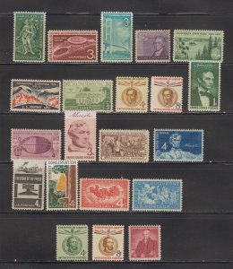 US, 1100 / 1123, 1958 COMPLETE YEAR, MNH, VF, COLLECTION MINT NH, OG